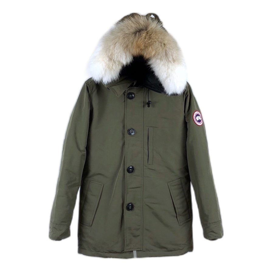 Canada Goose Chateau Down Parka with Fur-Trim Hood in Military Green