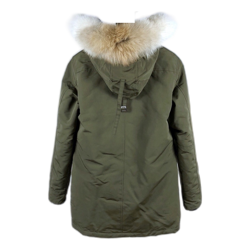 Canada Goose Chateau Down Parka with Fur-Trim Hood in Military Green