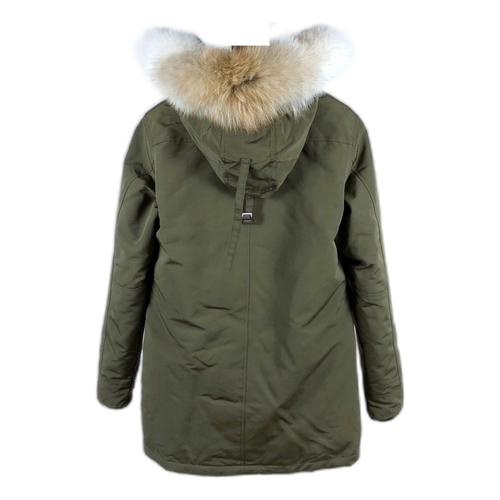 Canada Goose Chateau Down Parka with Fur-Trim Hood in Military Green