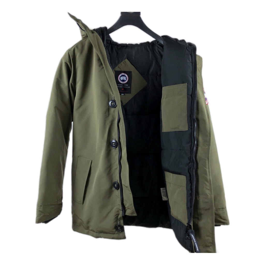 Canada Goose Chateau Down Parka with Fur-Trim Hood in Military Green