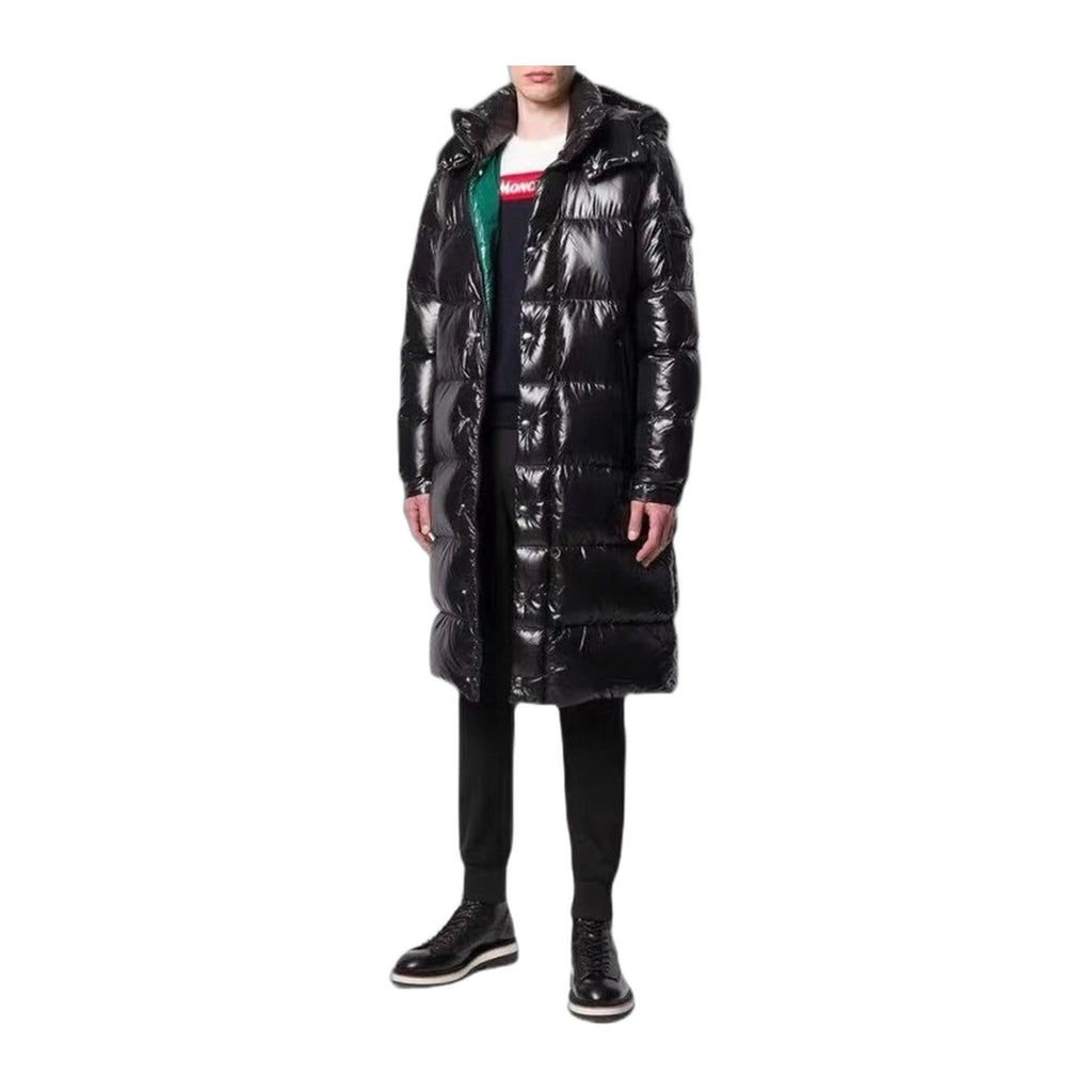 Moncler Hanoverian Glossy Hooded Long Down Puffer Coat