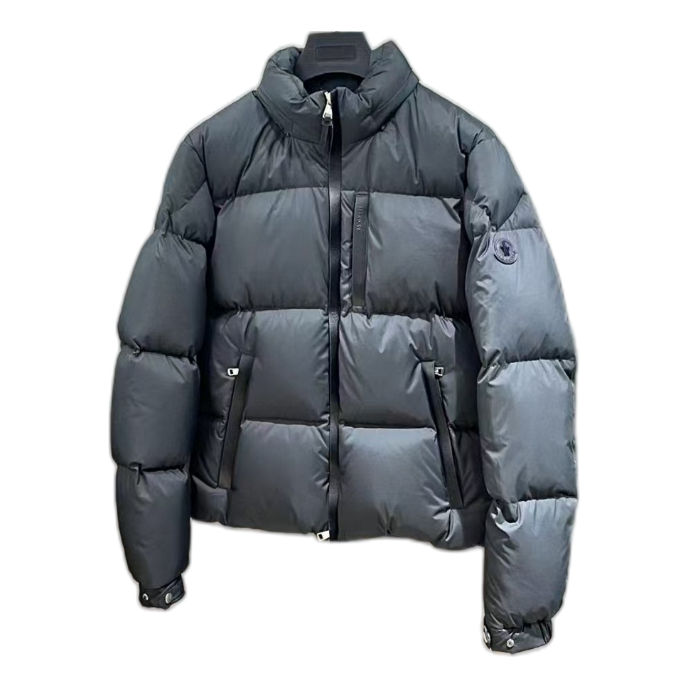 Moncler Stand-Collar Quilted Down Puffer Jacket - Black