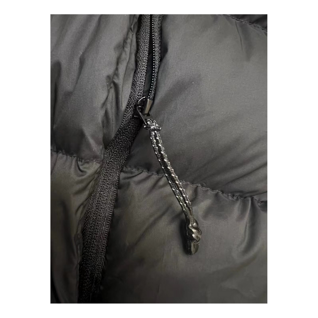 Moncler Vertical-Logo Snap-Front Down Puffer Jacket - Black