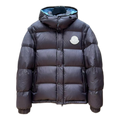 Moncler Oversized Chest-Badge Hooded Down Puffer Jacket