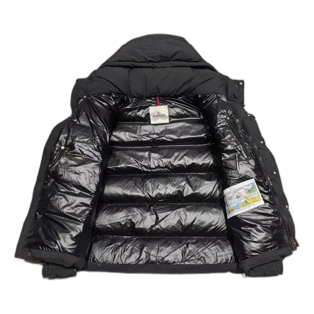 Moncler Maya Matte Hooded Down Puffer Jacket - Black