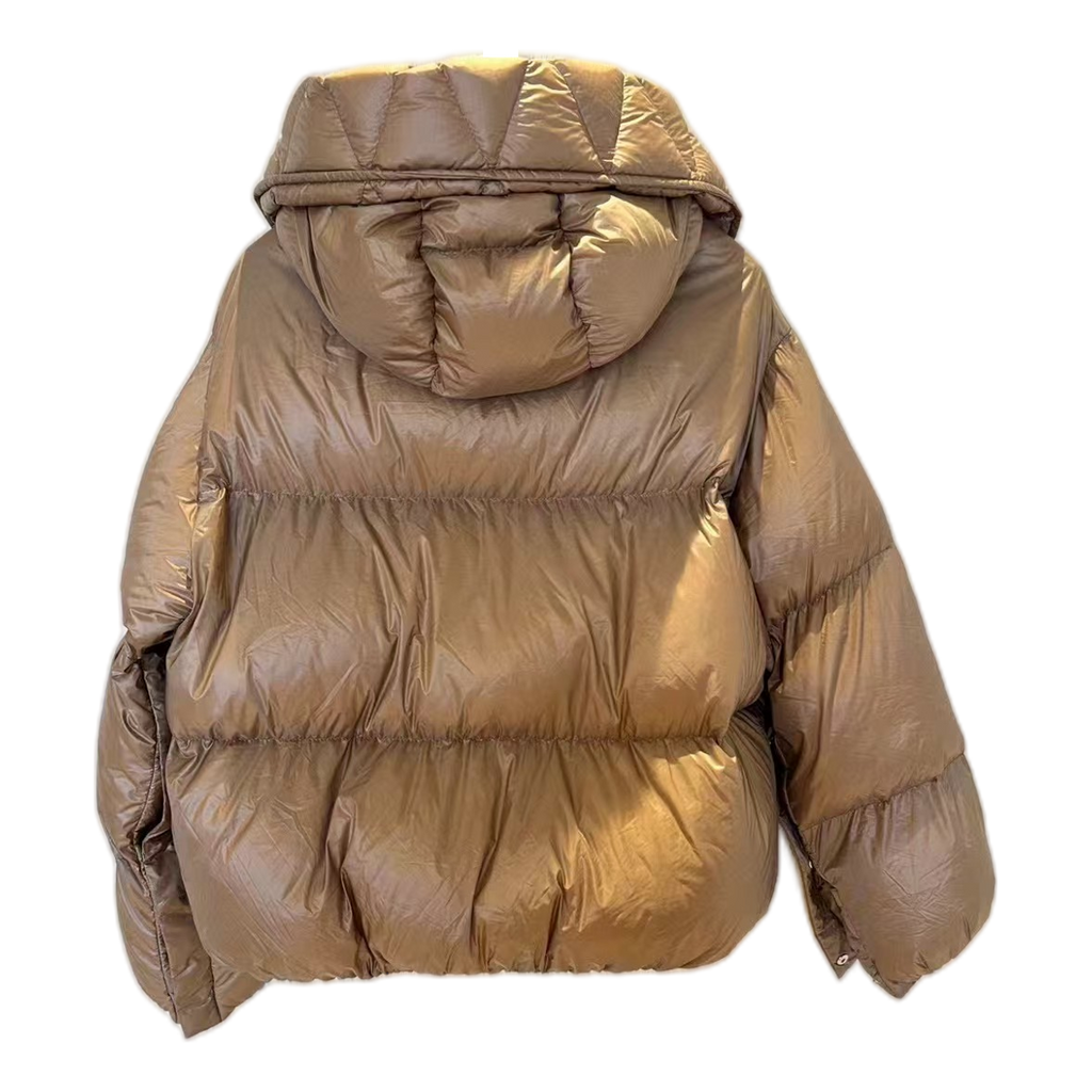 Moncler Borey Hooded Down Puffer Jacket in Bronze