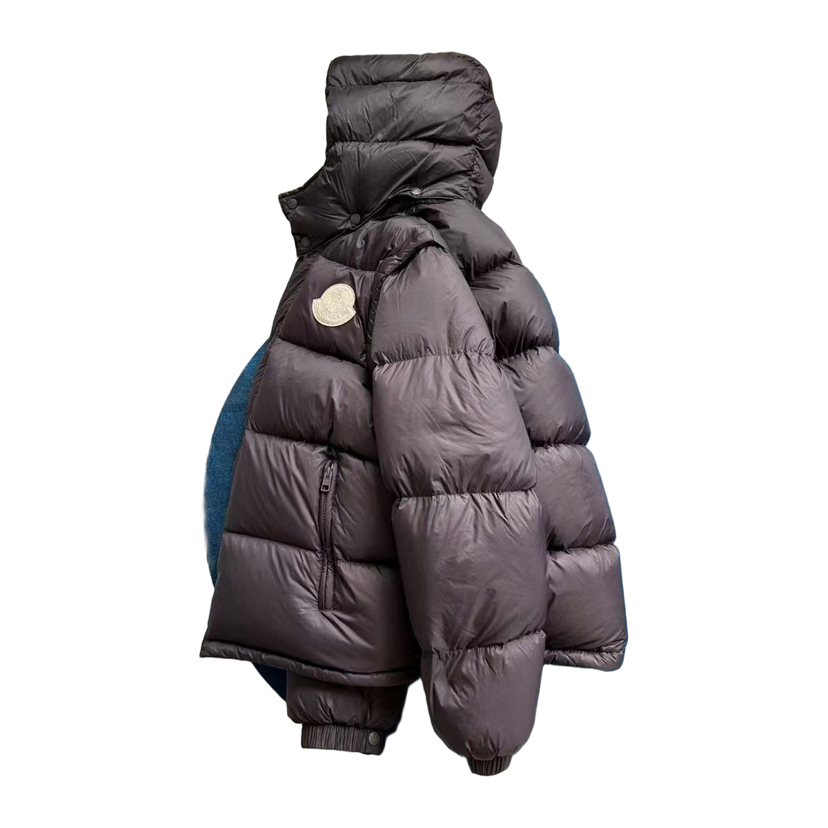 Moncler Cyclone Convertible Down Puffer Jacket in Black