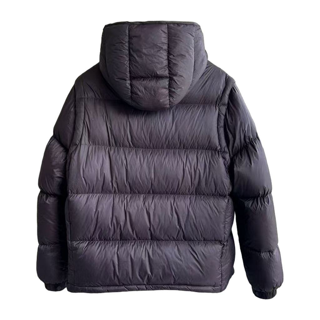Moncler Cyclone Convertible Down Puffer Jacket in Black