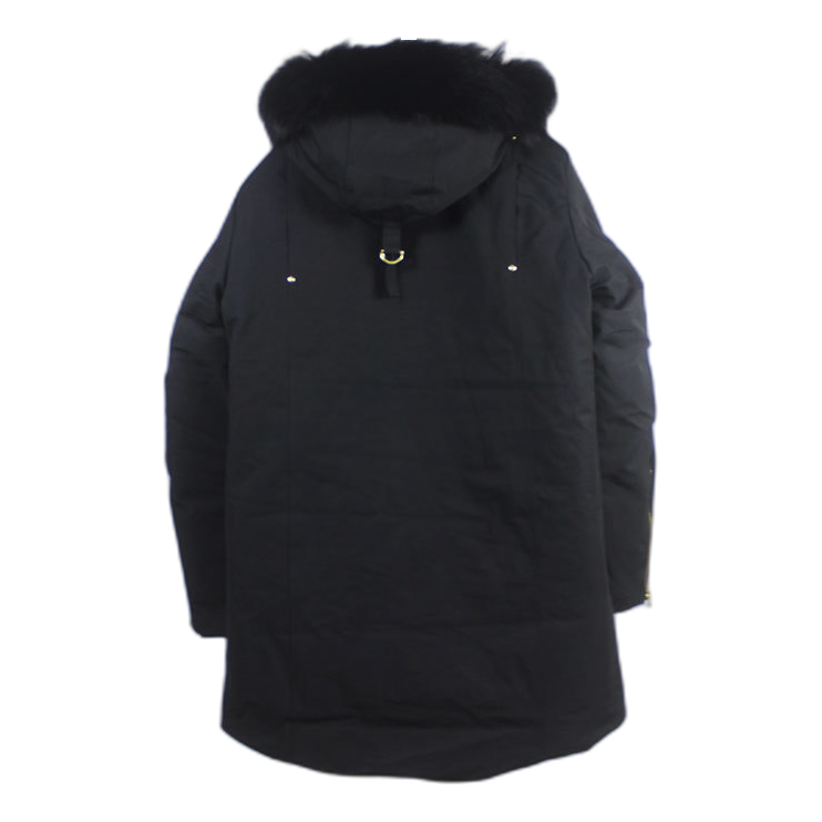 Moose Knuckles Stag Lake Fur-Trim Down Parka with Gold-Tone Hardware - Black