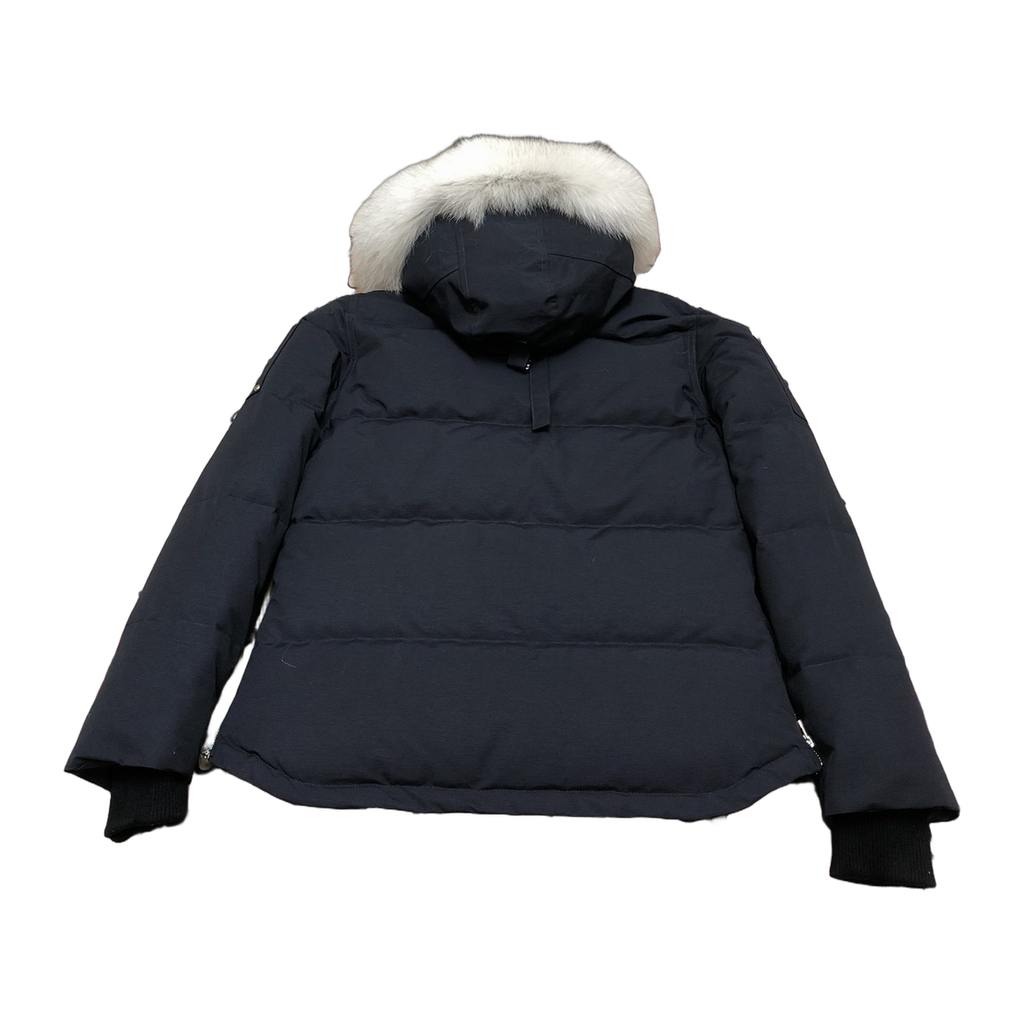 Moose Knuckles Women's Original Shearling-Trim 3Q Down Jacket - Navy