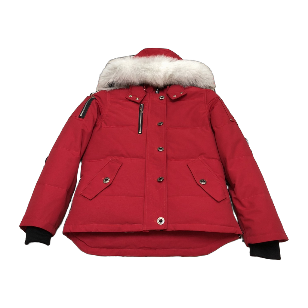 Moose Knuckles Women's Original Shearling-Trim 3Q Down Jacket - Navy