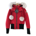 Moose Knuckles Debbie Fur-Trim Down Bomber Jacket