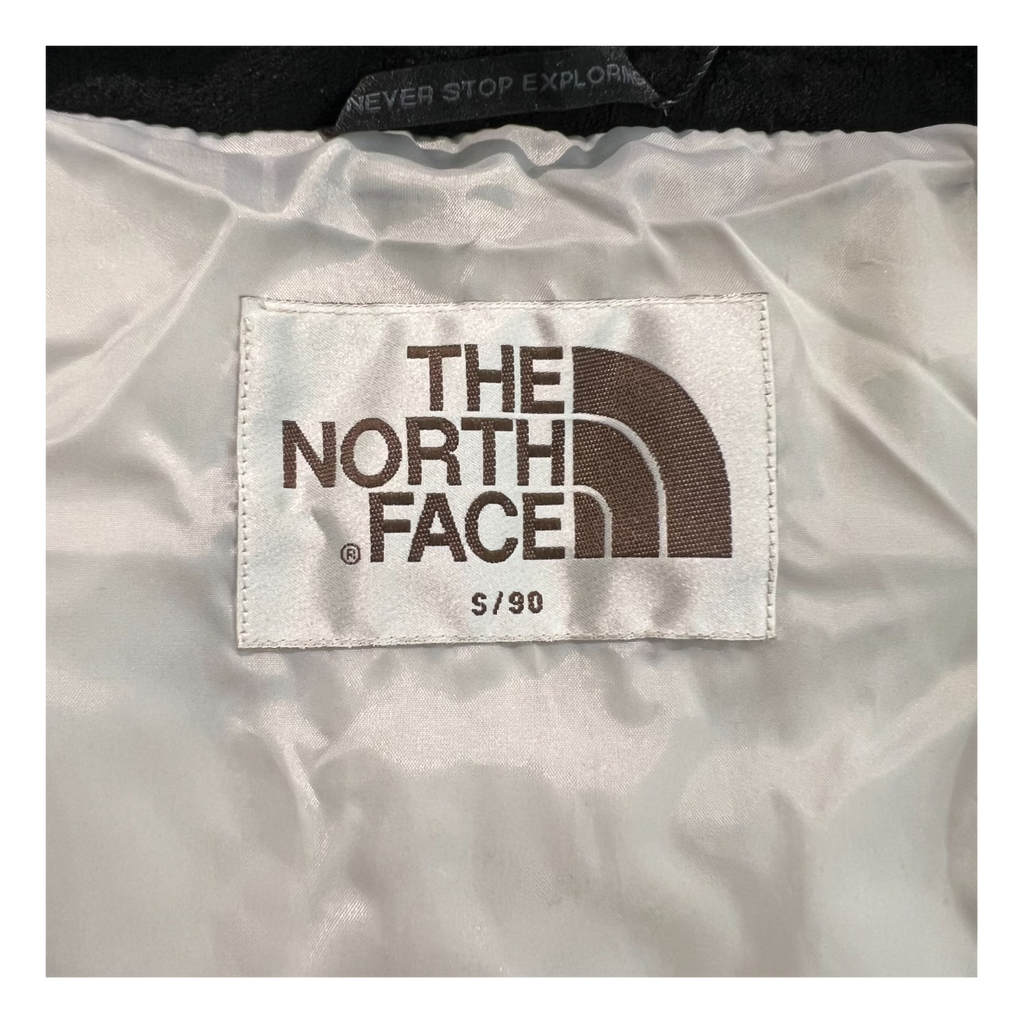 The North Face Color-Block Long Hooded Down Coat - Grey