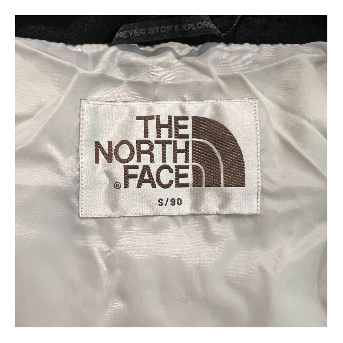 The North Face Color-Block Long Hooded Down Coat - Grey