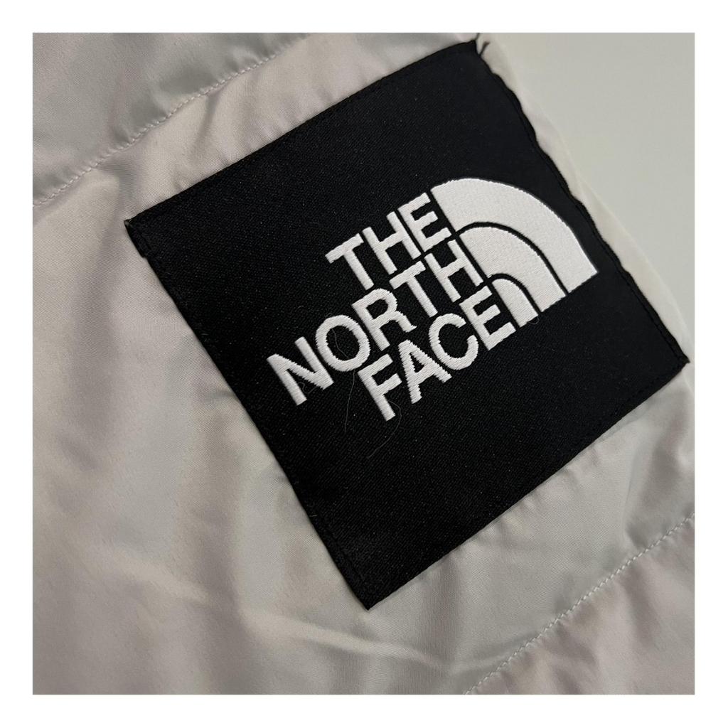 The North Face Color-Block Long Hooded Down Coat - Grey