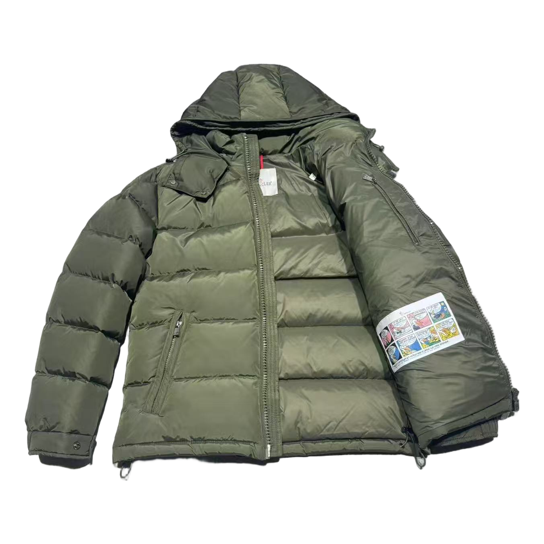 Moncler Maya Matte Hooded Down Puffer Jacket - Olive Green