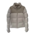 The North Face Cropped Puffer Jacket with Stand Collar - Cream